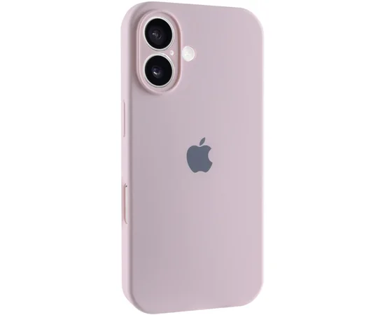 Чехол Silicone Case Full Camera Protective (AA) для Apple iPhone 16 Plus (6.7") Розовый / Chalk Pink