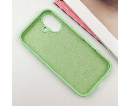 Чохол Silicone Case Full Protective (AA) для Apple iPhone 16 Plus (6.7") Зелений / Pistachio
