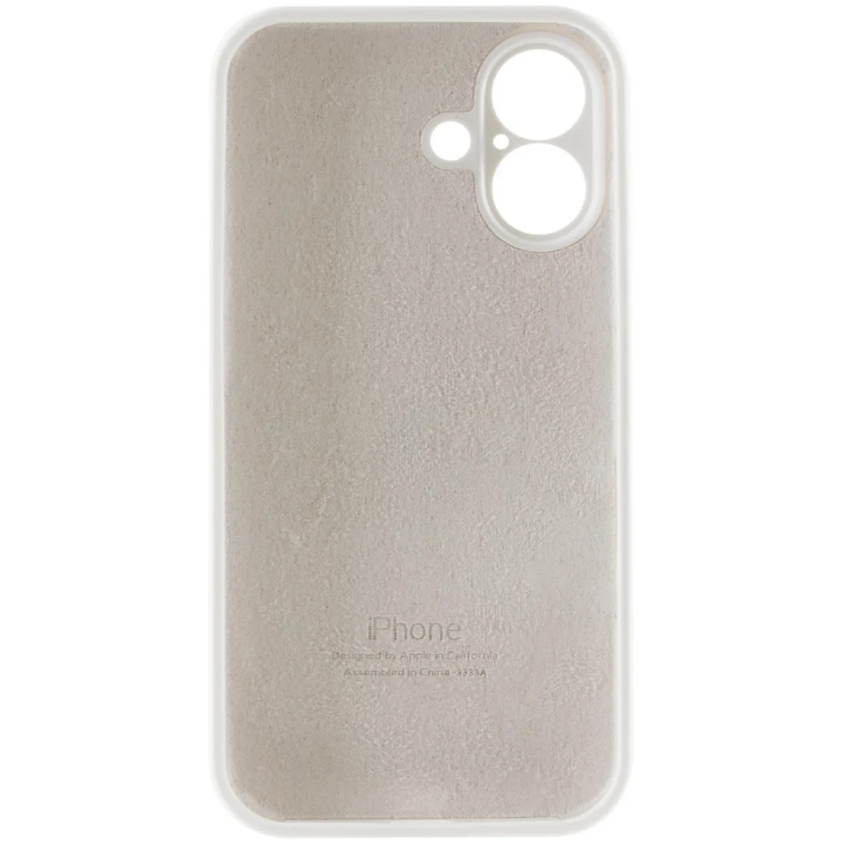 Чехол Silicone Case Full Camera Protective (AA) для Apple iPhone 16 Plus (6.7") Белый / White