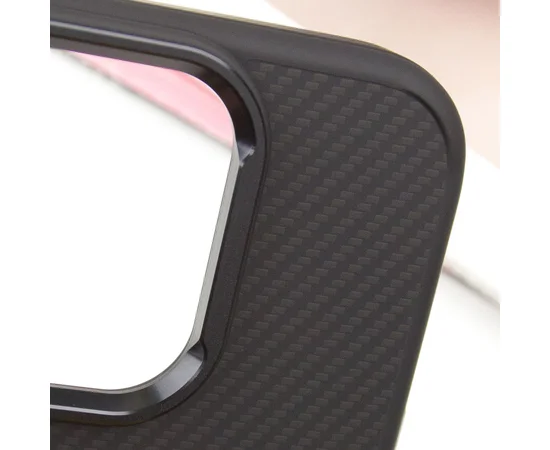 Чехол TPU+PC Carbon with MagSafe для Apple iPhone 16 Plus (6.7") Black