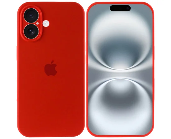 Чехол Silicone Case Full Camera Protective (AA) для Apple iPhone 16 Plus (6.7") Красный / Red