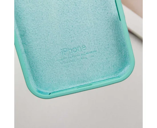 Чехол Silicone Case Full Protective (AA) для Apple iPhone 16 Plus (6.7") Бирюзовый / Marine Green