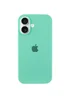 Чехол Silicone Case Full Protective (AA) для Apple iPhone 16 Plus (6.7") Бирюзовый / Marine Green