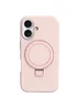 Чехол Silicone Case Full Protective NO LOGO with Ring для Apple iPhone 16 Plus (6.7") Pink