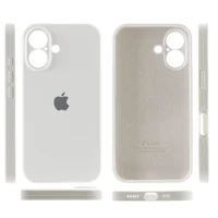 Чехол Silicone Case Full Camera Protective (AA) для Apple iPhone 16 Plus (6.7") Белый / White