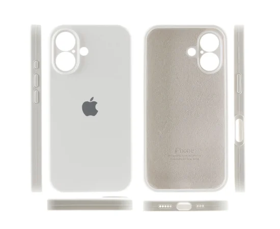 Чехол Silicone Case Full Camera Protective (AA) для Apple iPhone 16 Plus (6.7") Белый / White