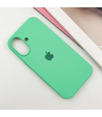 Чехол Silicone Case Full Protective (AA) для Apple iPhone 16 Plus (6.7") Зеленый / Spearmint