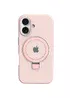 Чохол Silicone Case Full Protective with Ring для Apple iPhone 16 Plus (6.7") Pink
