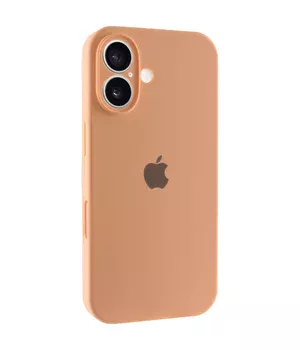 Чехол Silicone Case Full Camera Protective (AA) для Apple iPhone 16 Plus (6.7") Оранжевый / Cantaloupe