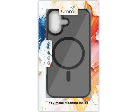 Чехол Ummi Colorful with MagSafe для Apple iPhone 16 Plus (6.7") Черный / Black