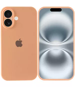 Чехол Silicone Case Full Camera Protective (AA) для Apple iPhone 16 Plus (6.7") Оранжевый / Cantaloupe