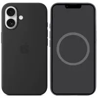 Чехол Silicone case (AAA) full with Magsafe and Animation для Apple iPhone 16 Plus (6.7") Black