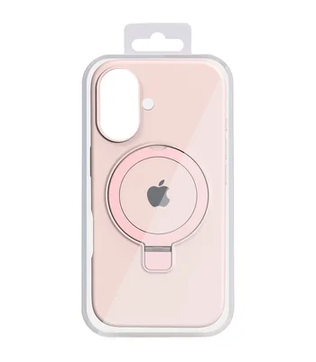 Чохол Silicone Case Full Protective with Ring для Apple iPhone 16 Plus (6.7") Pink