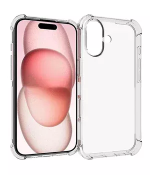 TPU чохол GETMAN Ease logo посилені кути для Apple iPhone 16 Plus (6.7") Безбарвний (прозорий)