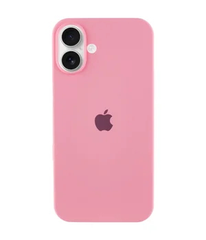 Чехол Silicone Case Full Protective (AA) для Apple iPhone 16 Plus (6.7") Розовый / Light pink