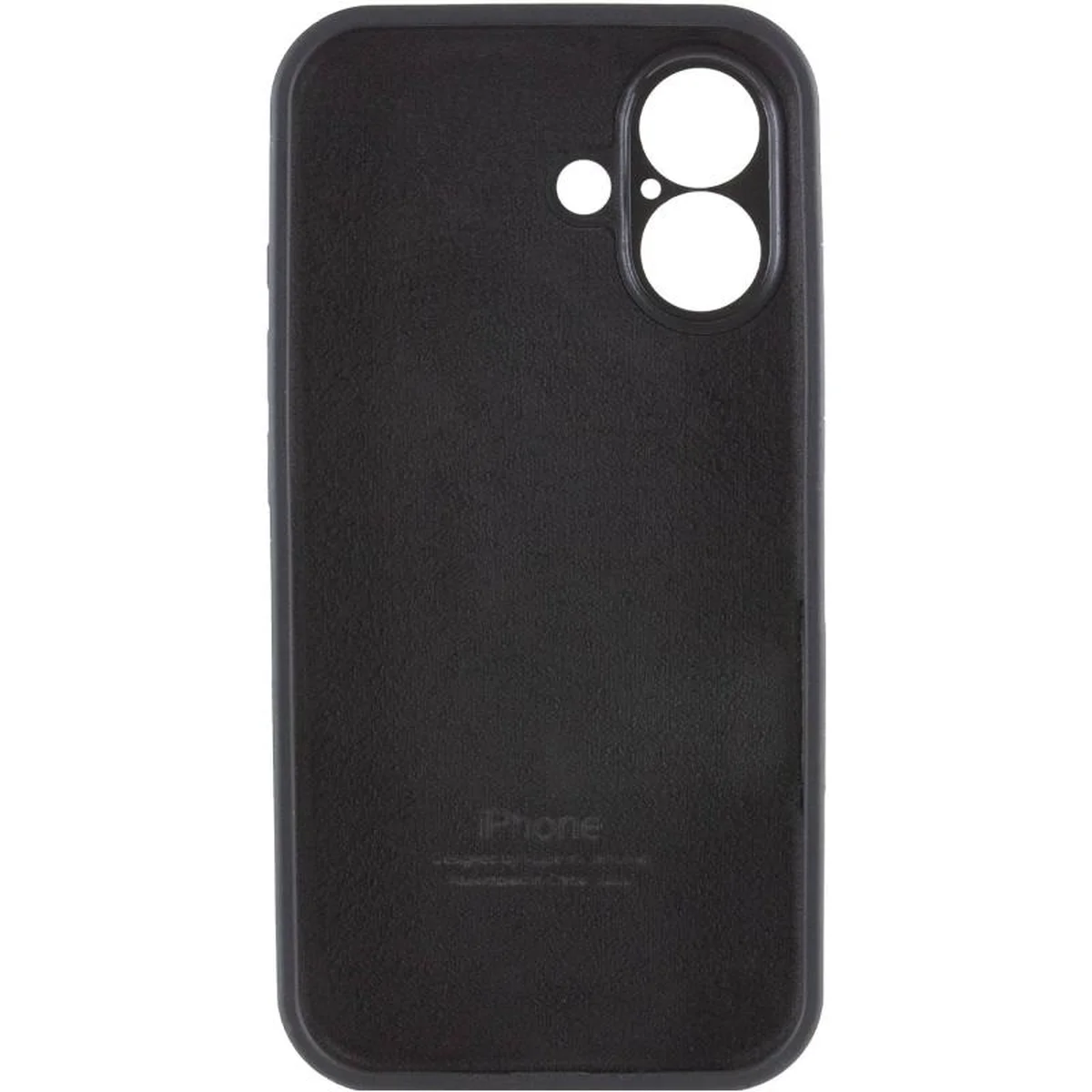 Чехол Silicone Case Full Camera Protective (AA) для Apple iPhone 16 Plus (6.7") Черный / Black
