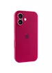 Чехол Silicone Case Full Camera Protective (AA) для Apple iPhone 16 Plus (6.7") Красный / Rose Red