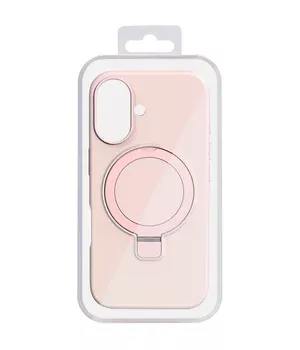 Чехол Silicone Case Full Protective NO LOGO with Ring для Apple iPhone 16 Plus (6.7") Pink