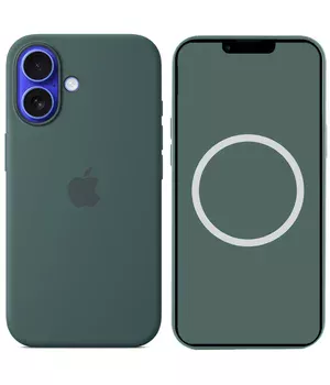 Чехол Silicone case (AAA) full with Magsafe and Animation для Apple iPhone 16 Plus (6.7") Lake Green