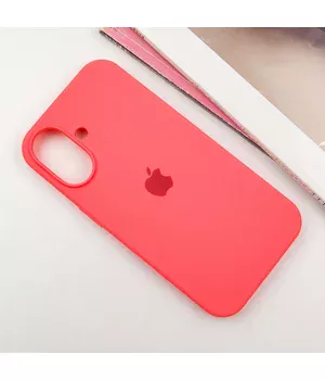 Чохол Silicone Case Full Protective (AA) для Apple iPhone 16 Plus (6.7") Кавуновий / Watermelon red
