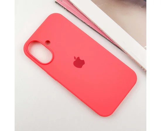 Чохол Silicone Case Full Protective (AA) для Apple iPhone 16 Plus (6.7") Кавуновий / Watermelon red