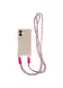 Чохол TPU CrossBody with straps для Apple iPhone 16 Plus (6.7") Antique White