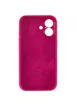 Чехол Silicone Case Full Camera Protective (AA) для Apple iPhone 16 Plus (6.7") Красный / Rose Red