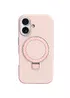 Чохол Silicone Case Full Protective NO LOGO with Ring для Apple iPhone 16 Plus (6.7") Pink