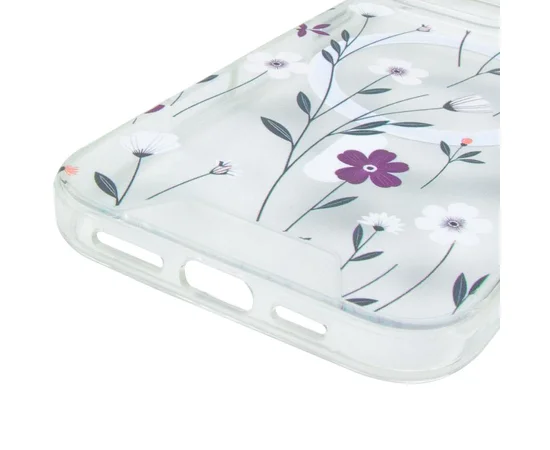TPU+PC чехол Clear Garden with MagSafe для Apple iPhone 16 Pro Max (6.9") Cherry Petal