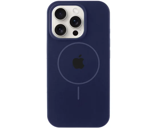 Чехол Silicone Case Full Protective (AA) with MagSafe для Apple iPhone 16 Pro Max (6.9") Темно-синий / Midnight blue