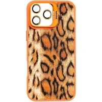 Чехол TPU+PC Wild Leopard with MagSafe and Lens для Apple iPhone 16 Pro Max (6.9") Orange