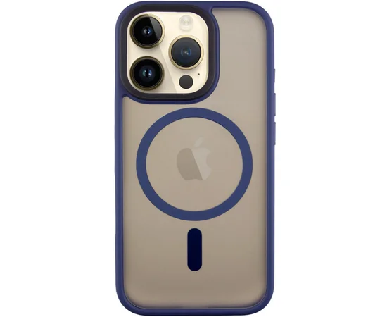 TPU+PC чохол Metal Buttons with MagSafe для Apple iPhone 16 Pro Max (6.9") Синій