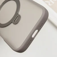 TPU+PC чехол Metal Buttons with MagSafe Colorful HQ Ring для Apple iPhone 16 Pro Max (6.9") Grey