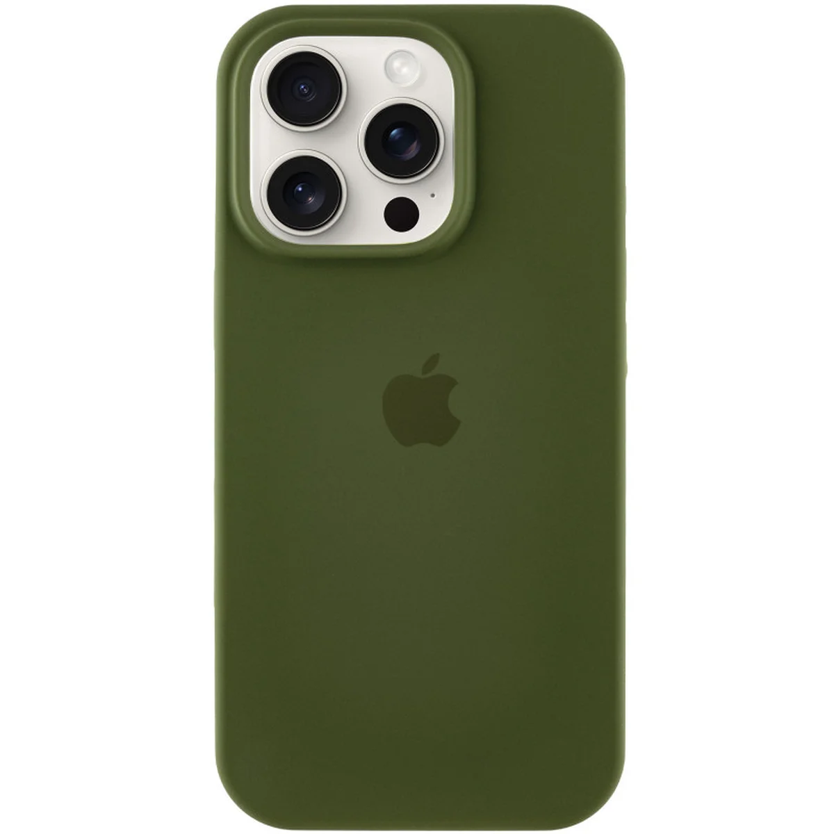 Чехол Silicone Case Full Protective (AA) для Apple iPhone 16 Pro Max (6.9") Зеленый / Dark Olive