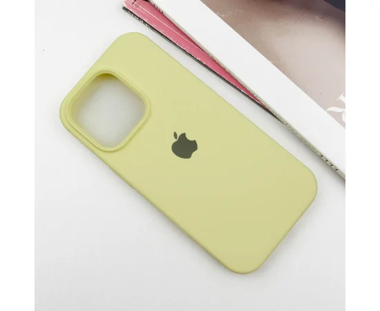 Чехол Silicone Case Full Protective (AA) для Apple iPhone 16 Pro Max (6.9") Желтый / Mellow Yellow