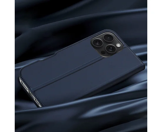 Чохол-книжка Dux Ducis з кишенею для візиток Apple iPhone 16 Pro Max (6.9") Синій