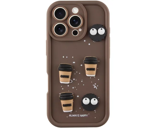 Чехол TPU Toys Case для Apple iPhone 16 Pro Max (6.9") Brown / Always Happy