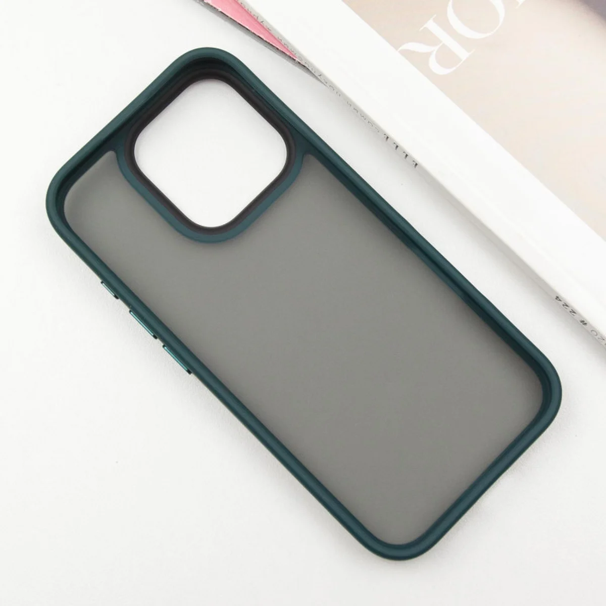 TPU+PC чохол Metal Buttons для Apple iPhone 16 Pro Max (6.9") Зелений