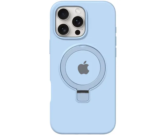 Чехол Silicone Case Full Protective with Ring для Apple iPhone 16 Pro Max (6.9") Blue