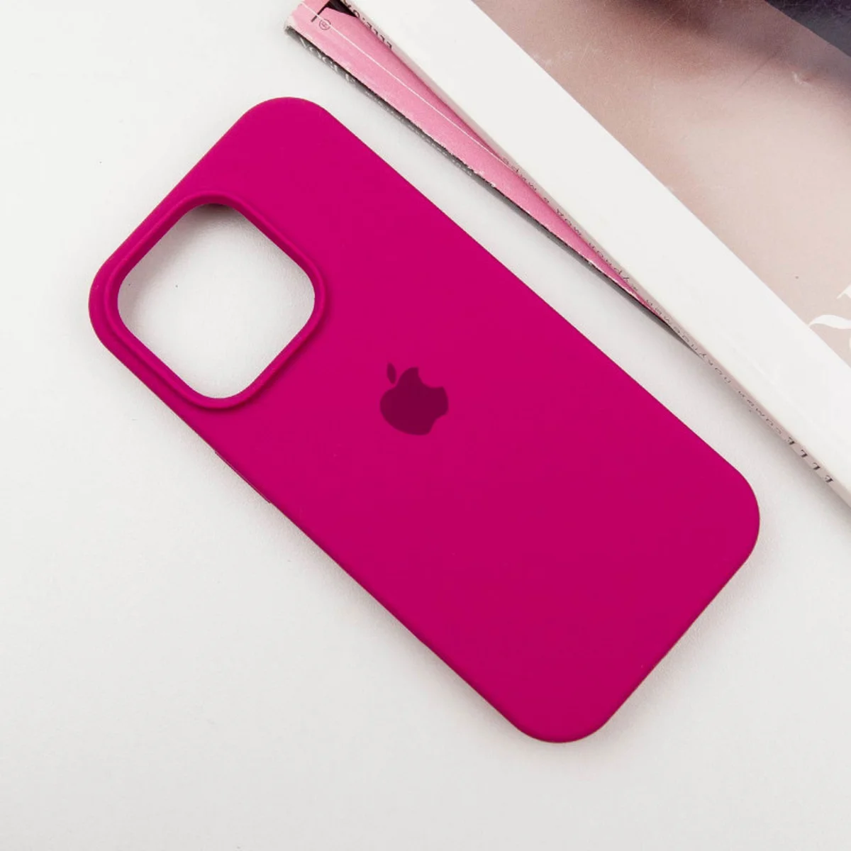 Чехол Silicone Case Full Protective (AA) для Apple iPhone 16 Pro Max (6.9") Красный / Rose Red