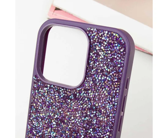 TPU чехол Bling World Rock Diamond для Apple iPhone 16 Pro Max (6.9") Фиолетовый
