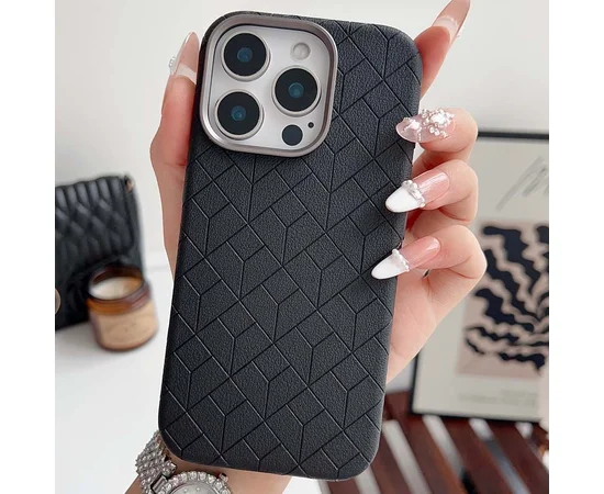 Кожаный чехол Carved with MagSafe для Apple iPhone 16 Pro Max (6.9") Black