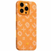 TPU+PC чехол Blueo Gilded Tactile Woven with MagSafe для Apple iPhone 16 Pro Max (6.9") Orange