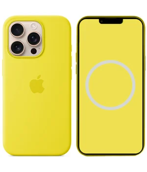 Чехол Silicone case (AAA) with Magsafe and Animation (button) для Apple iPhone 16 Pro Max (6.9") Star Fruit