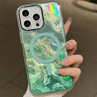 Чехол TPU Shiny Mountain (MagFit) для Apple iPhone 16 Pro Max (6.9") Green