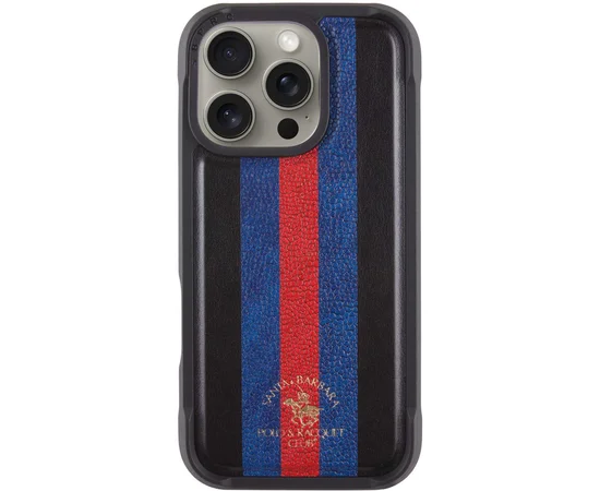 Шкіряний чохол Polo Santa Barbara Barton для Apple iPhone 16 Pro Max (6.9") Black / Navy