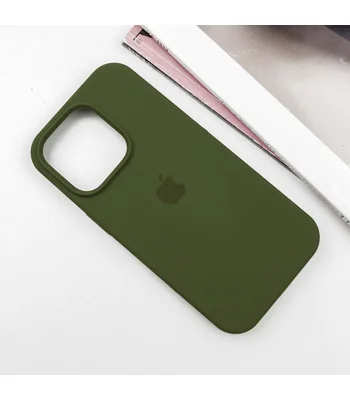 Чохол Silicone Case Full Protective (AA) для Apple iPhone 16 Pro Max (6.9") Зелений / Dark Olive