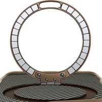 TPU+PC чехол Metal Buttons with MagSafe Carbon Ring для Apple iPhone 16 Pro Max (6.9") Золотой