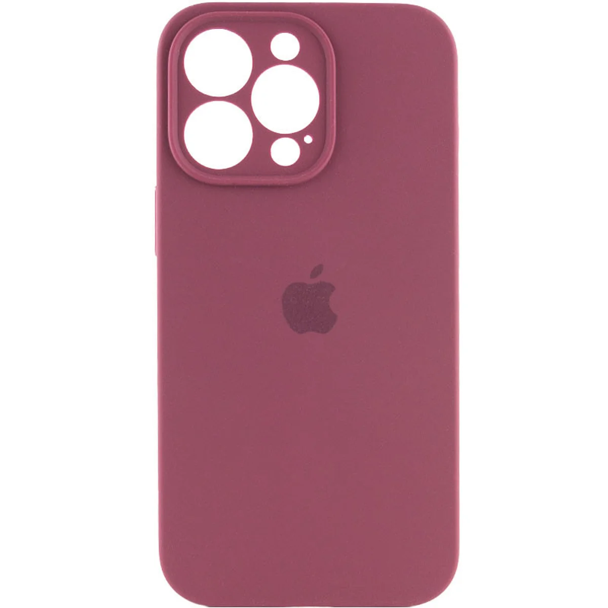 Чехол Silicone Case Full Camera Protective (AA) для Apple iPhone 16 Pro Max (6.9") Бордовый / Plum