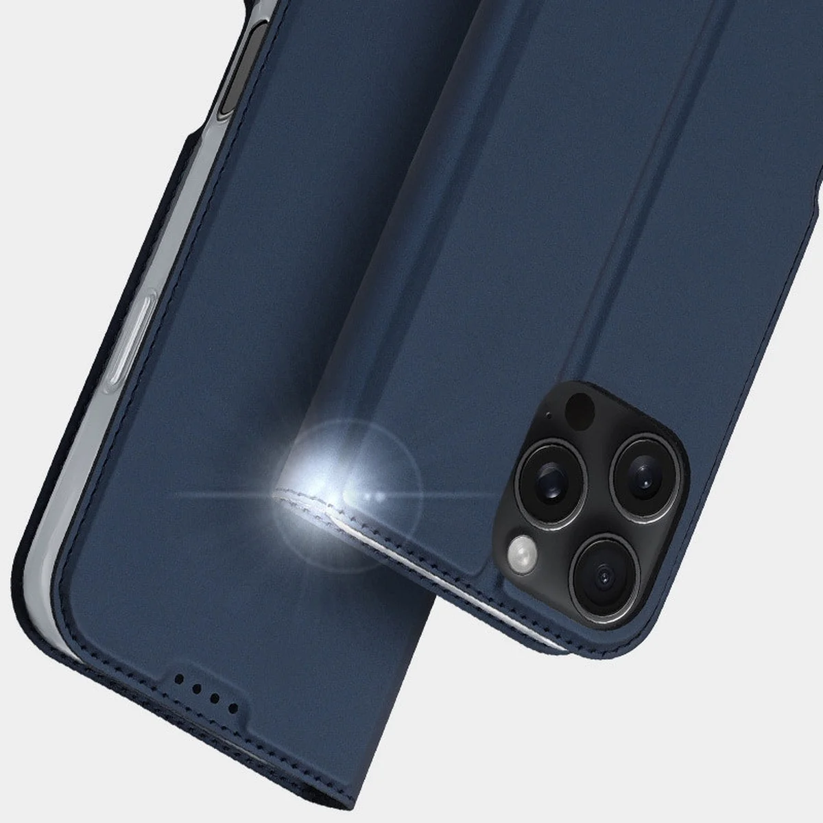 Чехол-книжка Dux Ducis с карманом для визиток для Apple iPhone 16 Pro Max (6.9") Синий